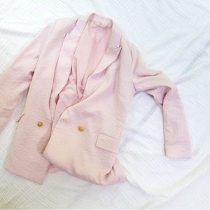 Oversized Blazer with Gold Button Detail Size Medium